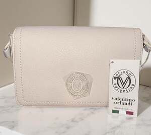 Valentino Orlandi Off White  Vegan Leather Crossbody, NWT- MSRP $228